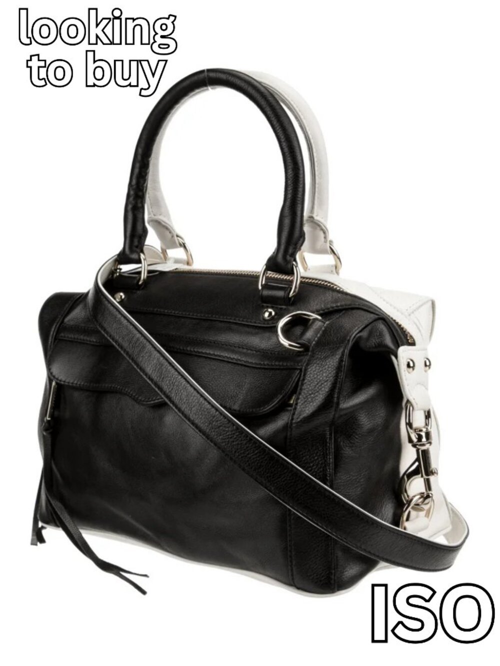 ISO Rebecca Minkoff mini MAB satchel in black and white